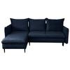 Ecksofa Melody - Blau/Schwarz, Design, Textil (170/235cm) - MID.YOU