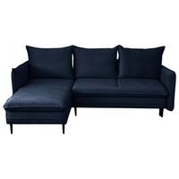 Ecksofa Melody - Blau/Schwarz, Design, Textil (170/235cm) - MID.YOU