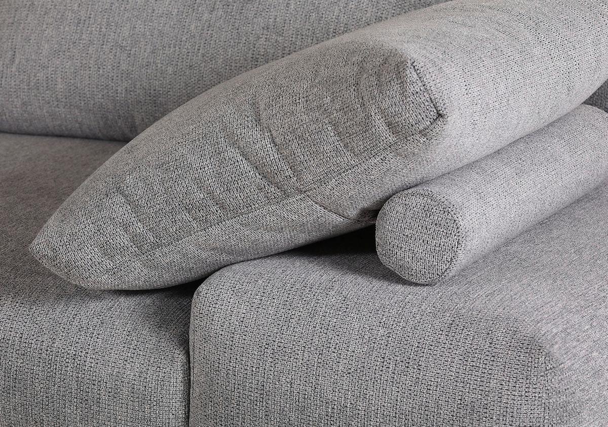 Ecksofa Bolzano - Schwarz/Grau, KONVENTIONELL, Textil (240/310cm) - MID.YOU