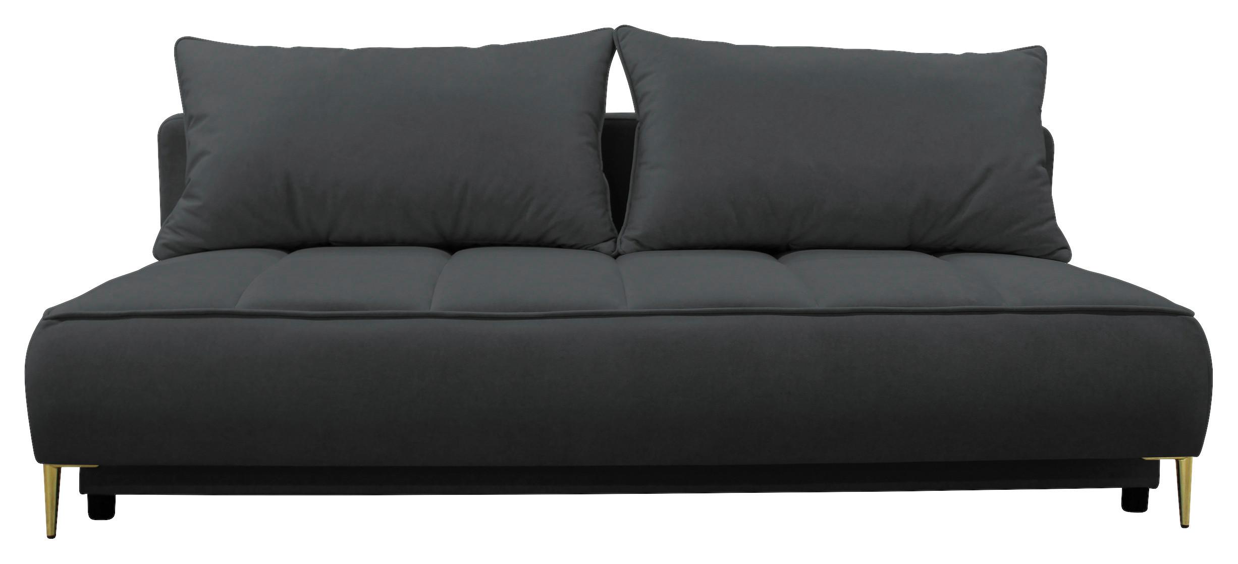 Schlafsofa Zoom Graphitfarben B: 200 cm - Goldfarben/Graphitfarben, Design, Textil (200/90/97cm) - MID.YOU