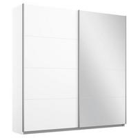Schwebetürenschrank M. Spiegel 181cm Belluno, Weiß Dekor - Weiß, MODERN, Holzwerkstoff (181/230/62cm) - Rauch Möbel