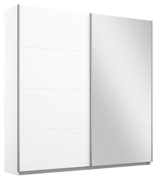 Schwebetürenschrank M. Spiegel 181cm Belluno, Weiß Dekor