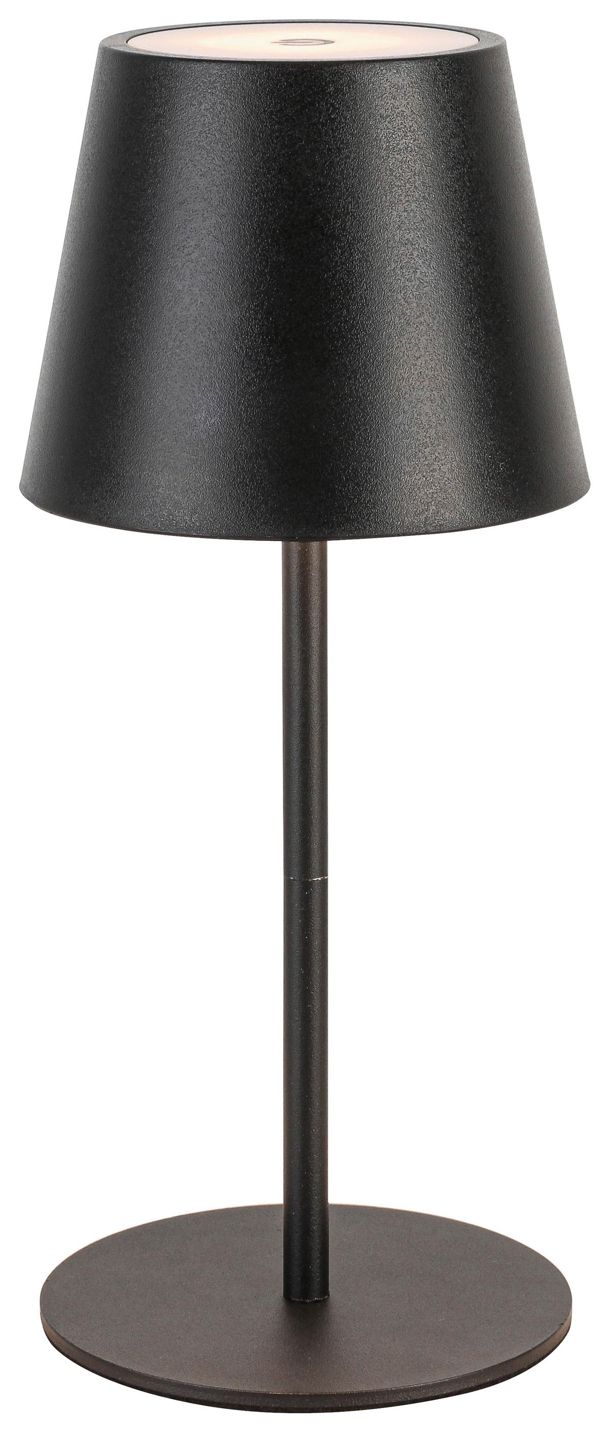 STOLNÍ LAMPA NA BATERIE NOEMI - černá, Konvenční, kov/plast (10,5/17-36cm) - Mömax
