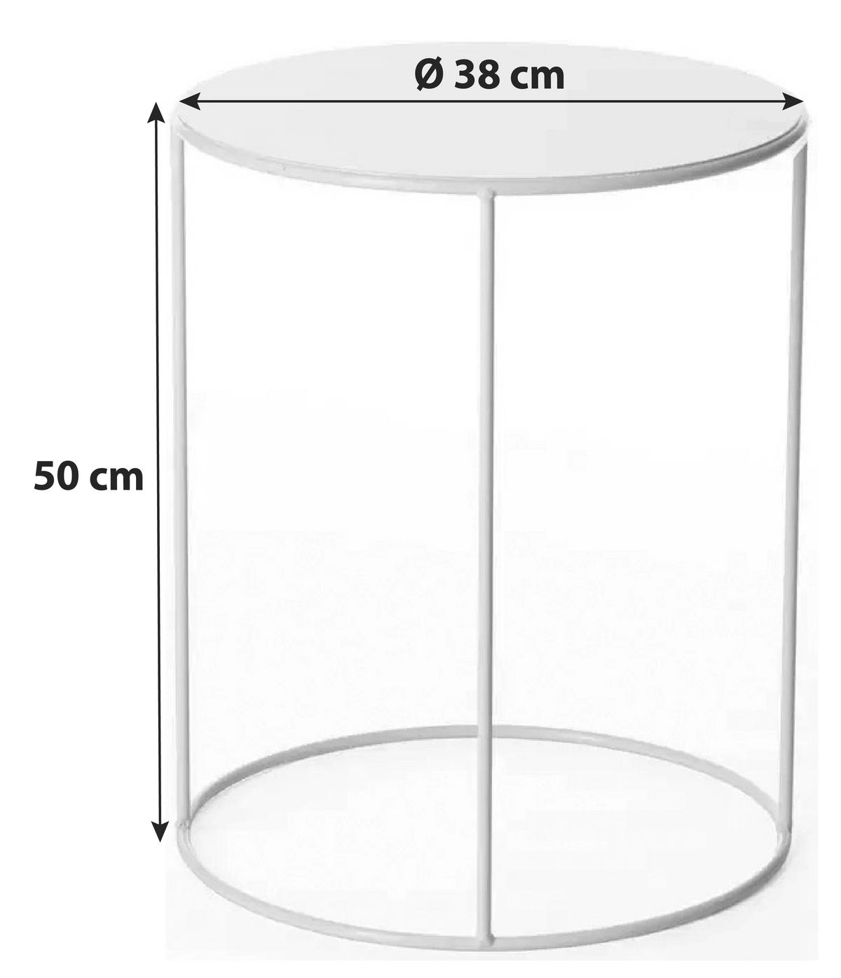 Couchtisch Rund Stahl, Schwarz - Schwarz, LIFESTYLE, Metall (38/50cm) - MID.YOU