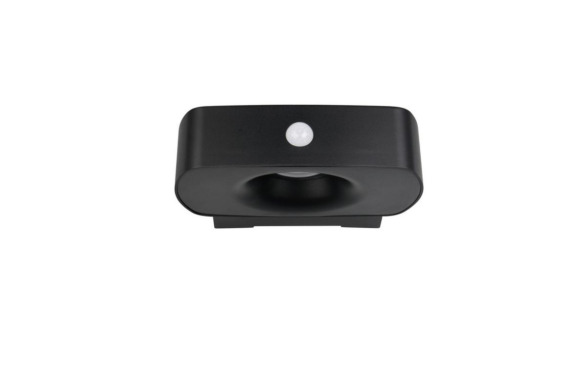 Außenwandleuchte Bilbao Schwarz B: 6 cm - Schwarz, Design, Kunststoff (21,5/6/15,5cm)