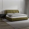 Čalúnená posteľ ANTON 180x200 cm,  tmavozelená - svetlohnedá/čierna, Modern, kov/drevo (180/200cm) - Bessagi Home