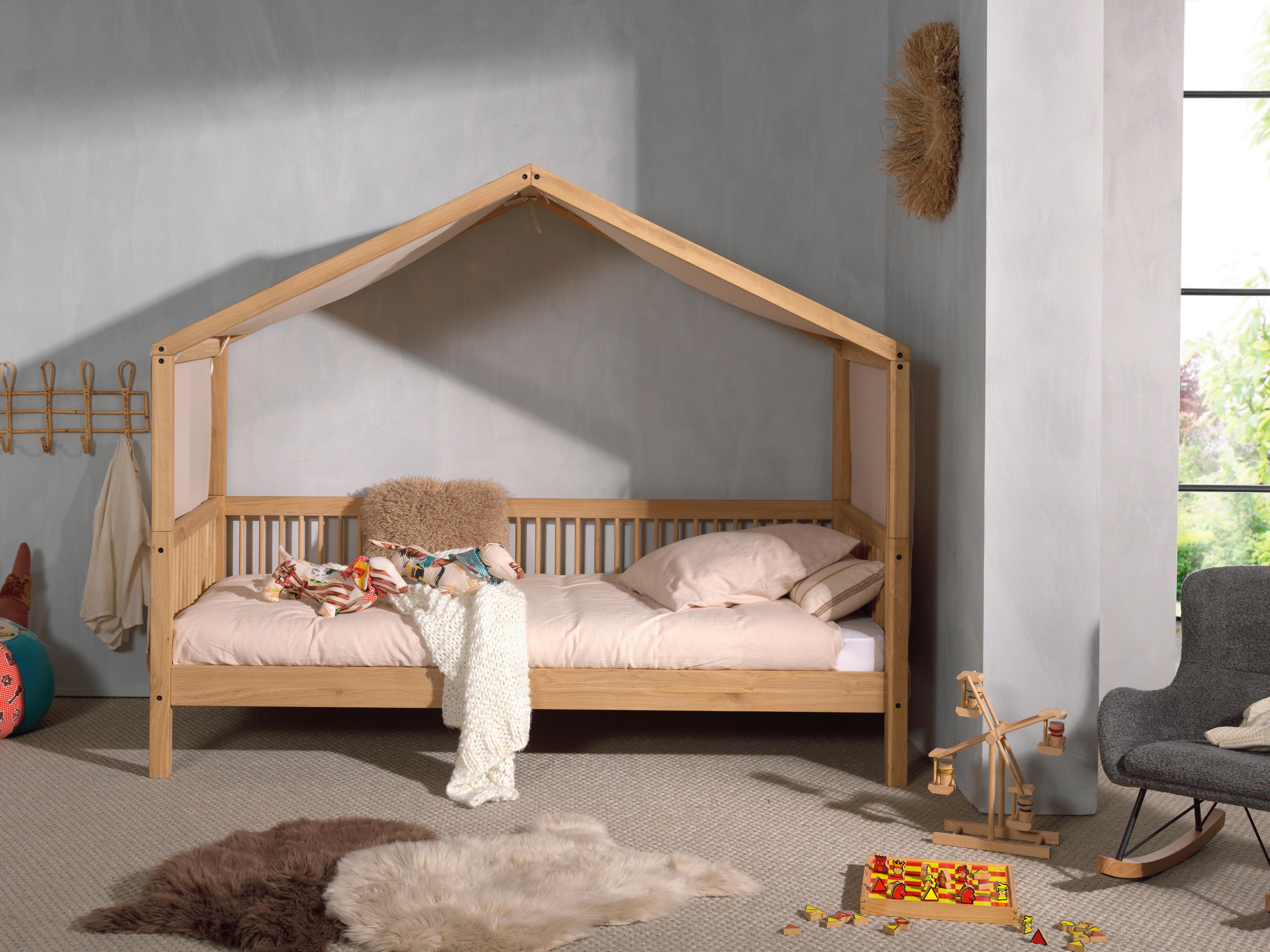 Hausbett Forrest Natur-/Eichefarben 90x200cm - Eichefarben/Naturfarben, MODERN, Holz (90/200cm) - Vipack