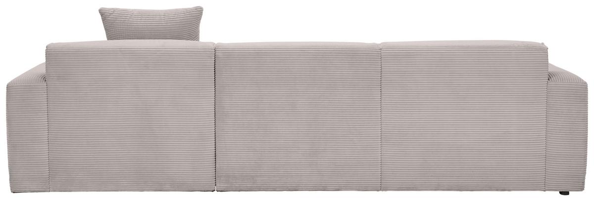Ecksofa mit Zierkissen Pearl Taupe 303x196 cm - Taupe/Schwarz, Design, Textil (303/196cm) - Livetastic