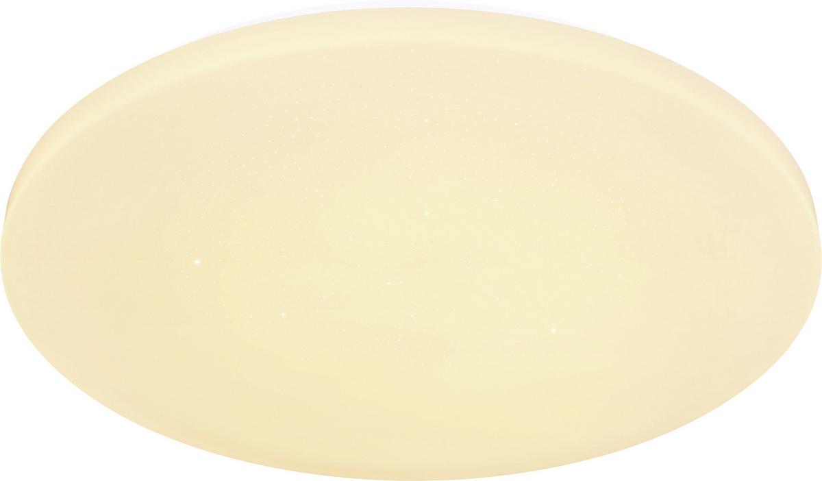 Led-deckenleuchte Hanna Ø 50 Cm Mit Farbwechsler - Opal/Weiß, MODERN, Kunststoff/Metall (50/7cm) - Luca Bessoni