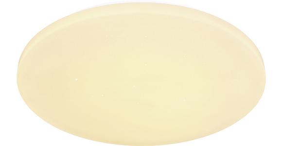 Led-deckenleuchte Hanna Ø 50 Cm Mit Farbwechsler - Opal/Weiß, MODERN, Kunststoff/Metall (50/7cm) - Luca Bessoni