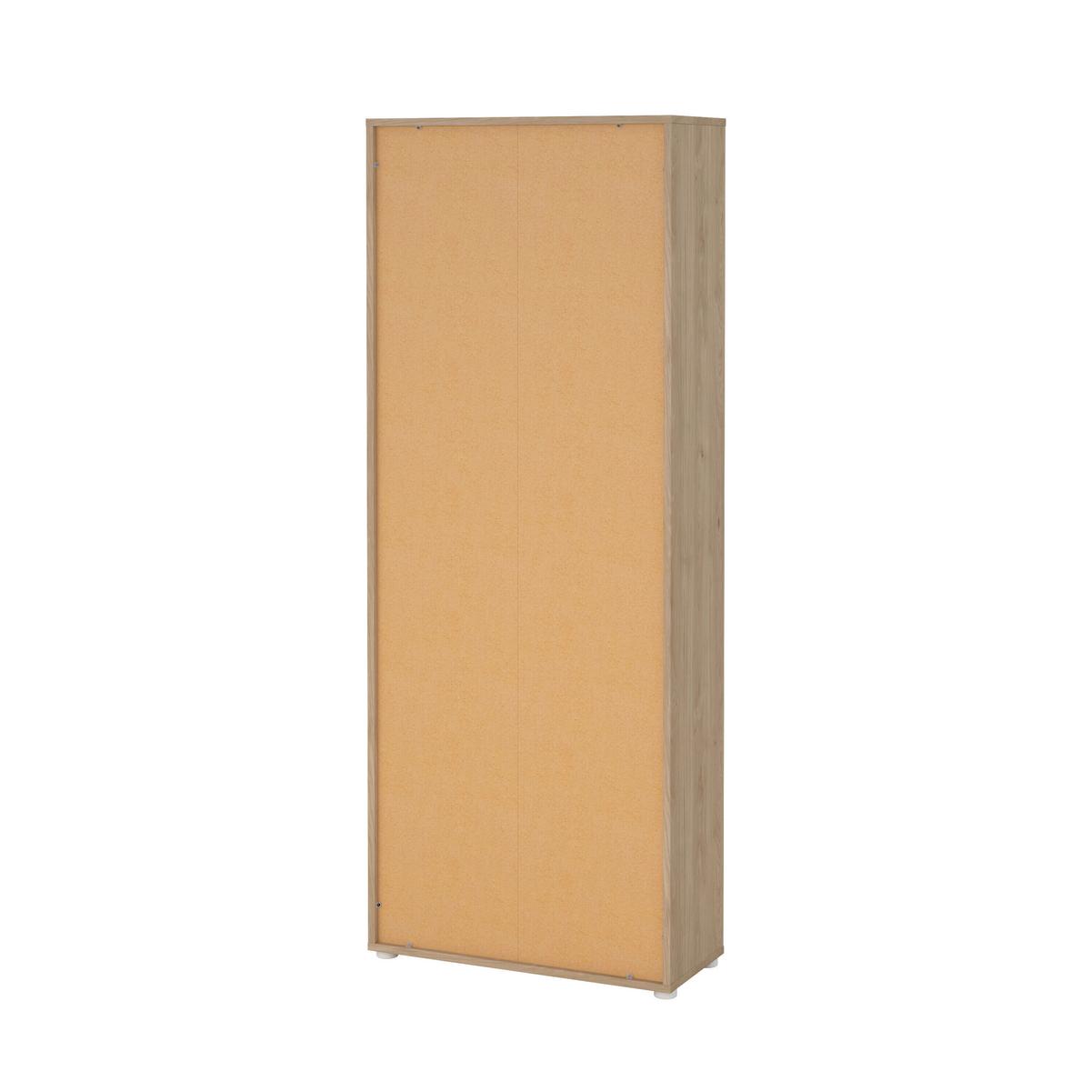 Aktenschrank Sign Weiß/Eichefarben, B: 79,6 cm - Eichefarben/Weiß, MODERN, Holzwerkstoff (79,6/207,7/34,3cm) - MID.YOU