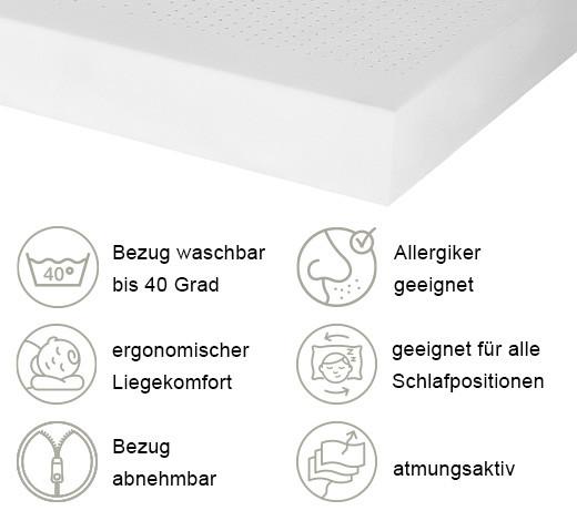 Kaltschaummatratze Dream Deluxe - Weiß, Basics, Textil (90/200cm) - P & B