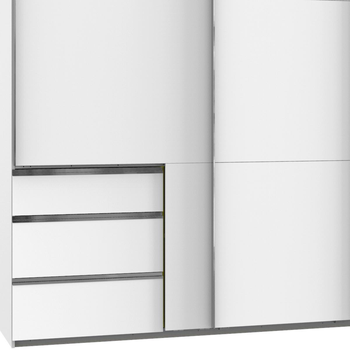 Schwebetürenschrank Mit Laden 350cm Level 36a, Weiß - Weiß, Basics, Holzwerkstoff (350/216/65cm) - MID.YOU