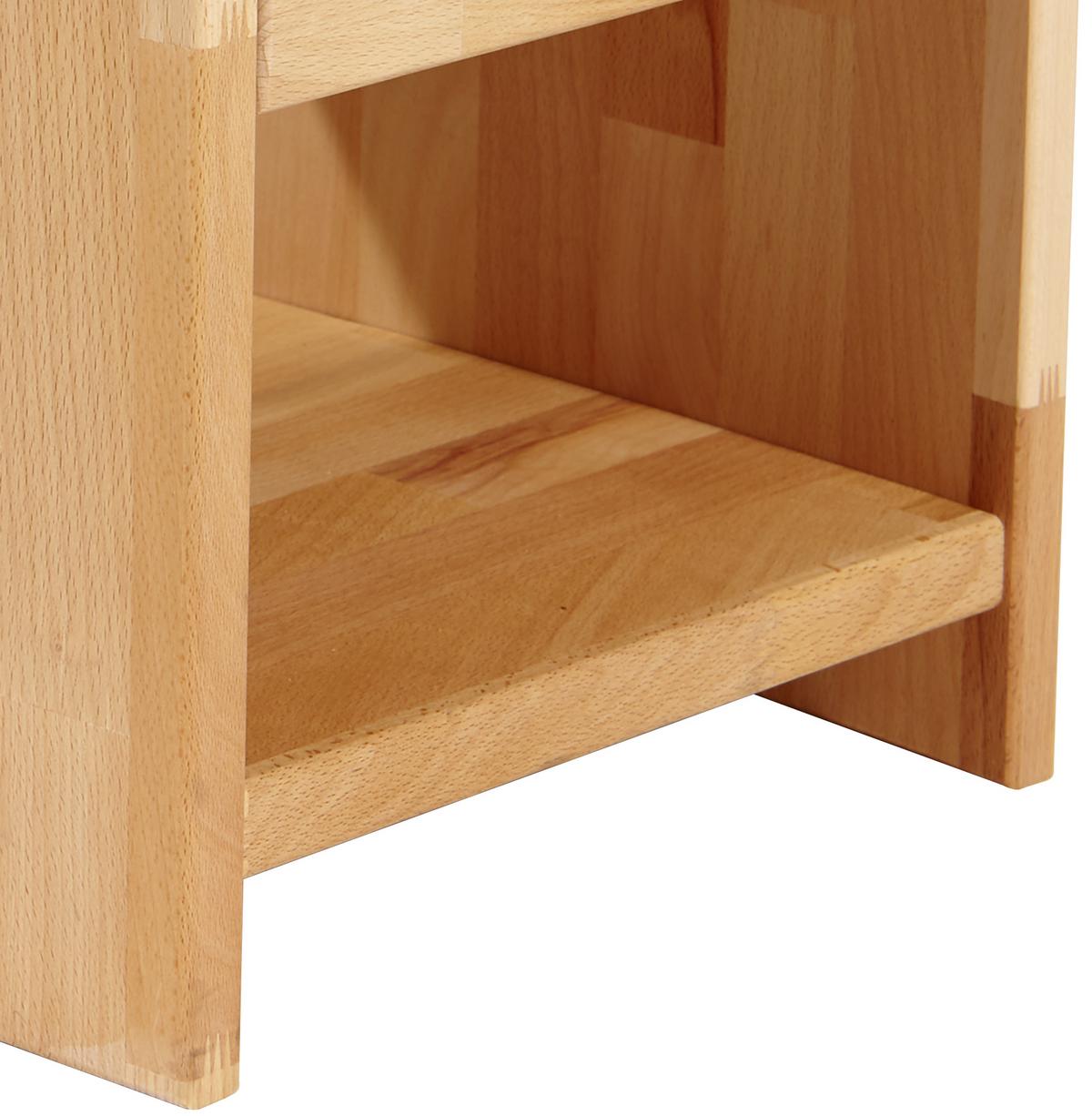 NOČNÍ STOLEK ELISABETH - jádrový buk, Konvenční, dřevo (40/40/33cm)