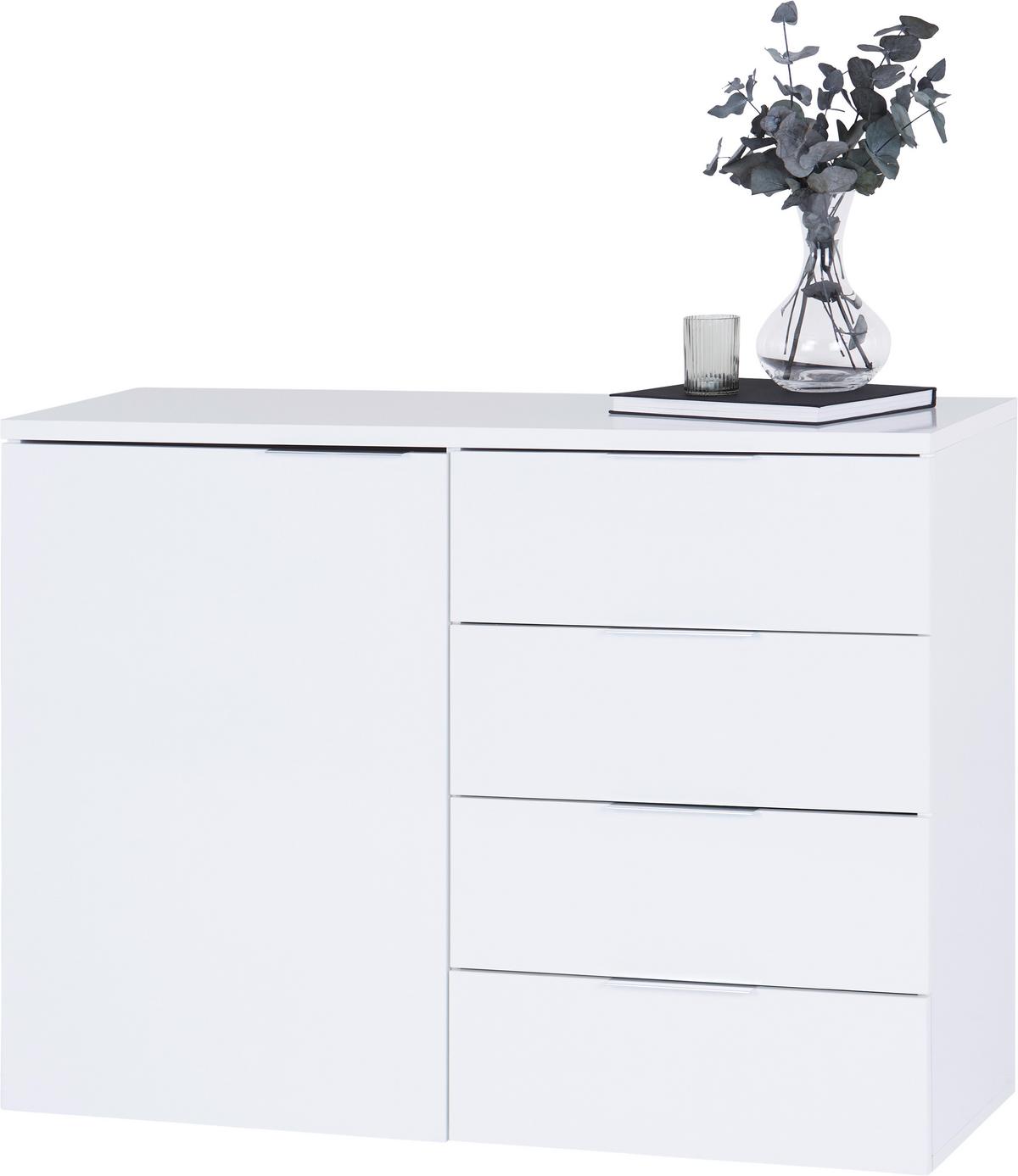 Kommode 120 cm Split 2, Weiß - Weiß/Grau, MODERN, Holz (120/89/43cm) - Luca Bessoni