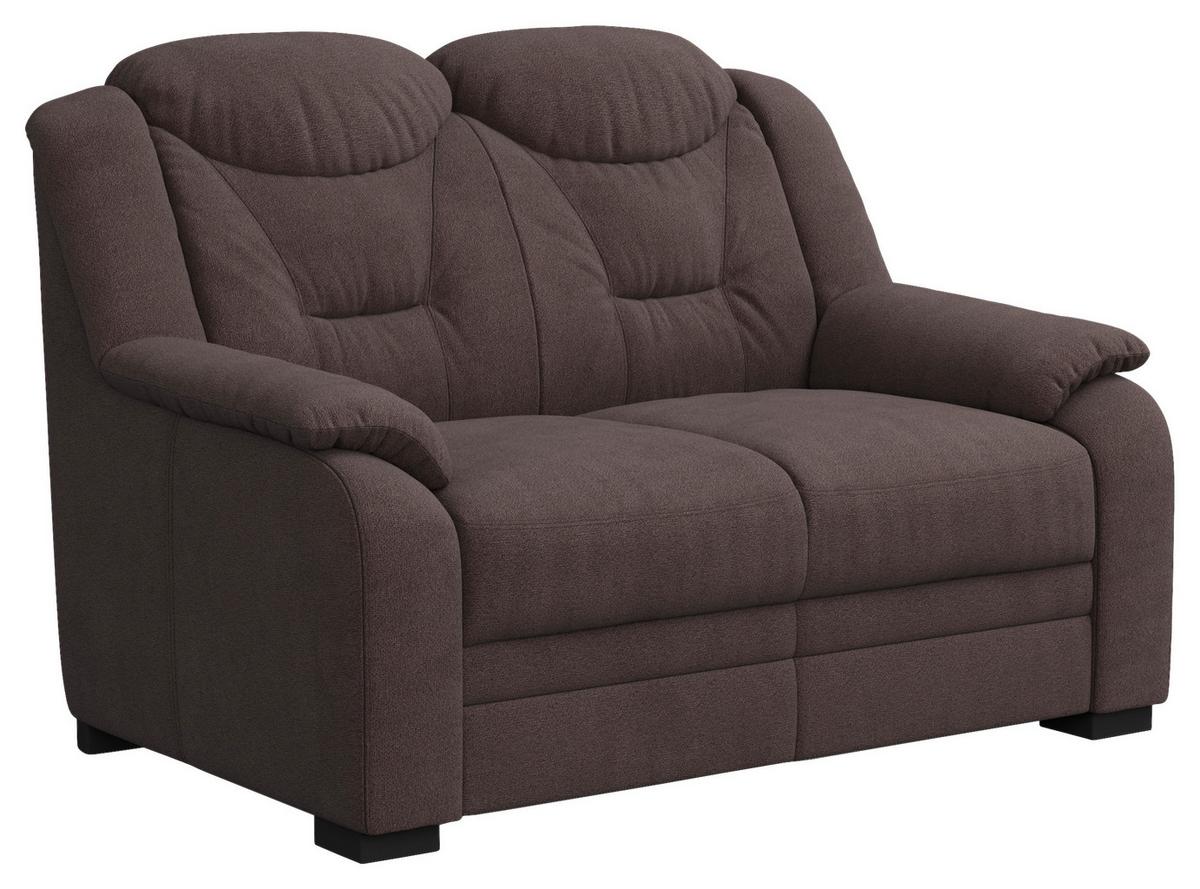 Dvojmiestna pohovka MARCUS, hnedá ženilka - hnedá/čierna, Basics, textil/plast (138/99/99cm) - MID.YOU