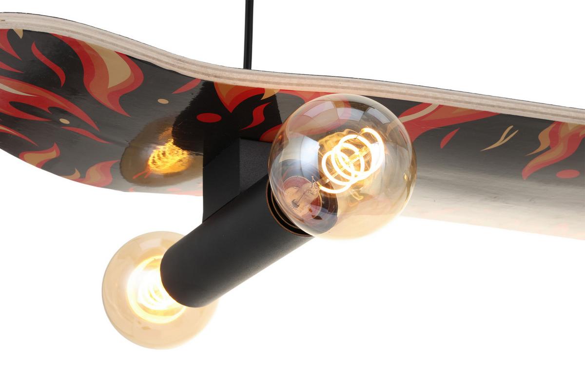 Hängeleuchte Sketi - Schwarz, MODERN, Metall (78/20,5/120cm)