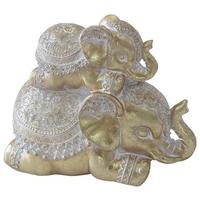 Dekoelefant Luise - Goldfarben, KONVENTIONELL, Kunststoff (16/10/14cm) - Luca Bessoni