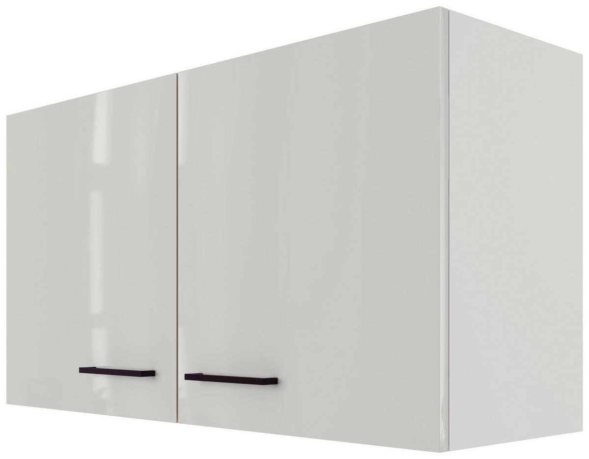 Kuchyňská horní skříňka LEVI LEVI - šedá/černá, Moderní, kov/kompozitní dřevo (100/54/32cm) - FlexWell