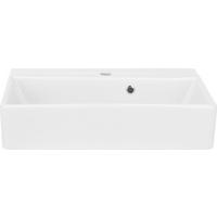 Keramické umyvadlo bílé - bílá, keramika (60/13/35cm) - Based