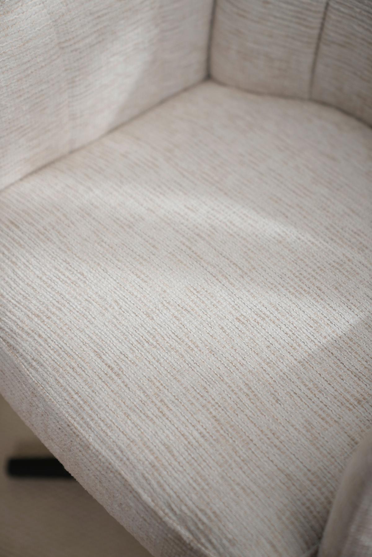 Armlehnstuhl Allison Leinenoptik Beige, B: 58 Cm - Beige/Schwarz, LIFESTYLE, Holz/Textil (58/86/64cm) - Livetastic