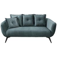 2,5-sitzer-sofa Baggio Mit Kissen Koralle - Blau/Schwarz, MODERN, Holz/Textil (196/94/103cm) - Livetastic