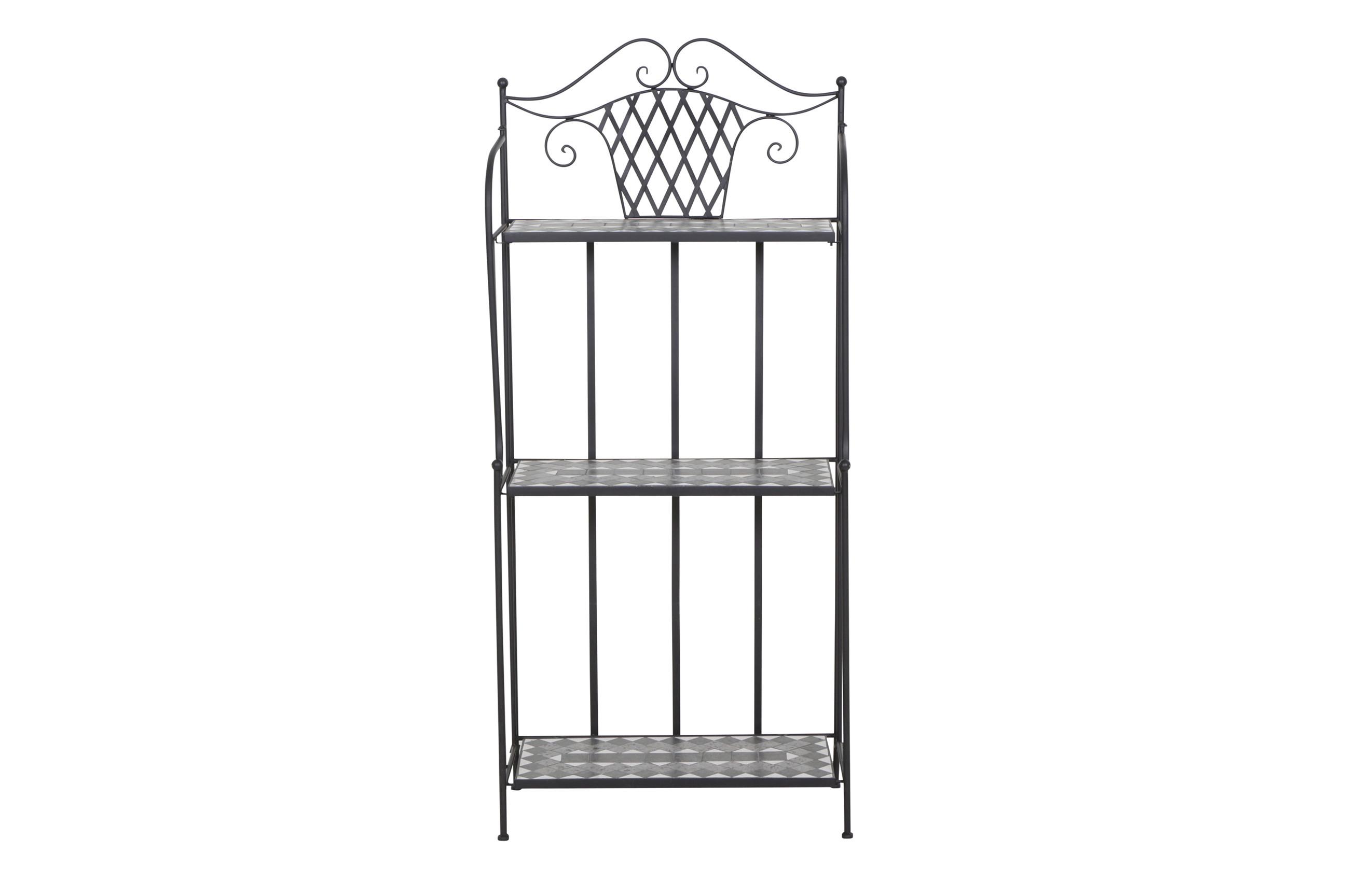 Pflanztisch J53786 - Schwarz, KONVENTIONELL, Keramik/Metall (62/142/29cm) - Siena Garden