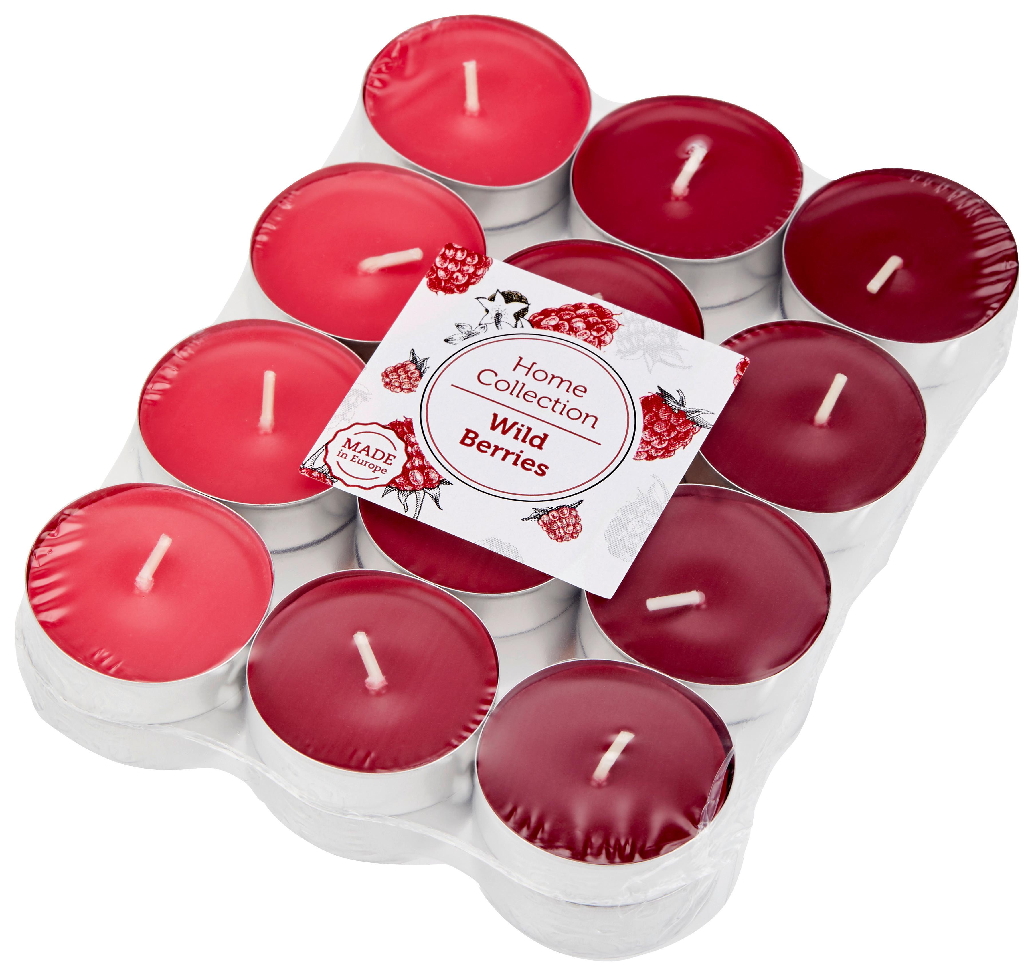 Teelicht Home Collection Beerenduft, 24 Stk. - Beere/Hellrot, Basics - Ondega