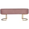 Sitzbank Pera 200 Altrosa / Gold - Goldfarben/Altrosa, Design, Holz/Holzwerkstoff (105/41/40cm) - Kayoom