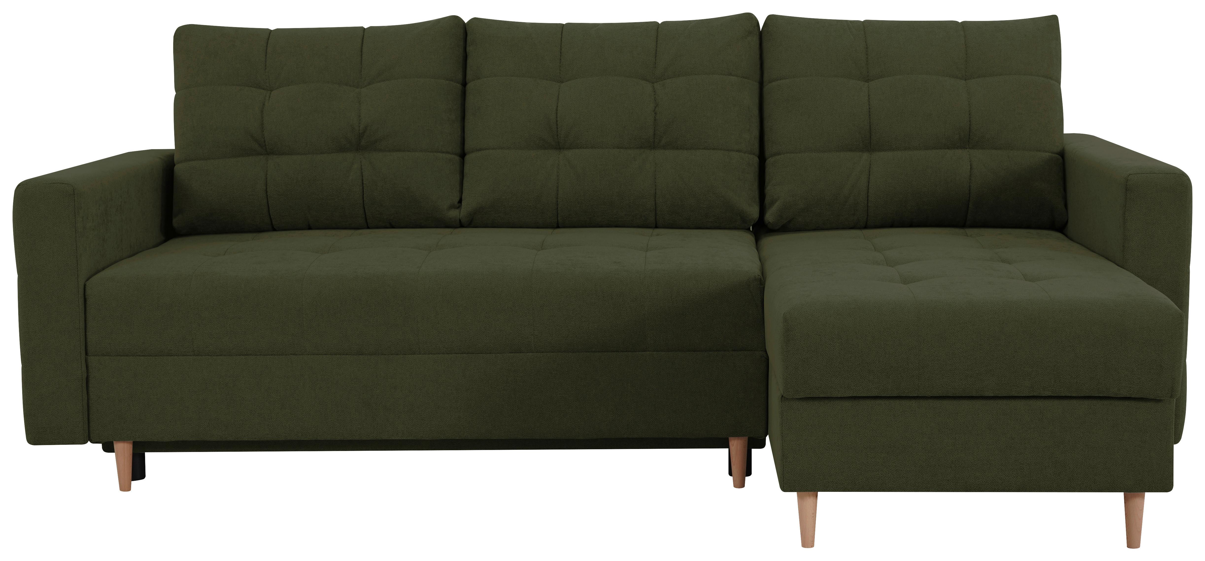 Ecksofa Asti Olivgrün S: 232x141 cm - Olivgrün, Design, Textil (232/141cm) - MID.YOU