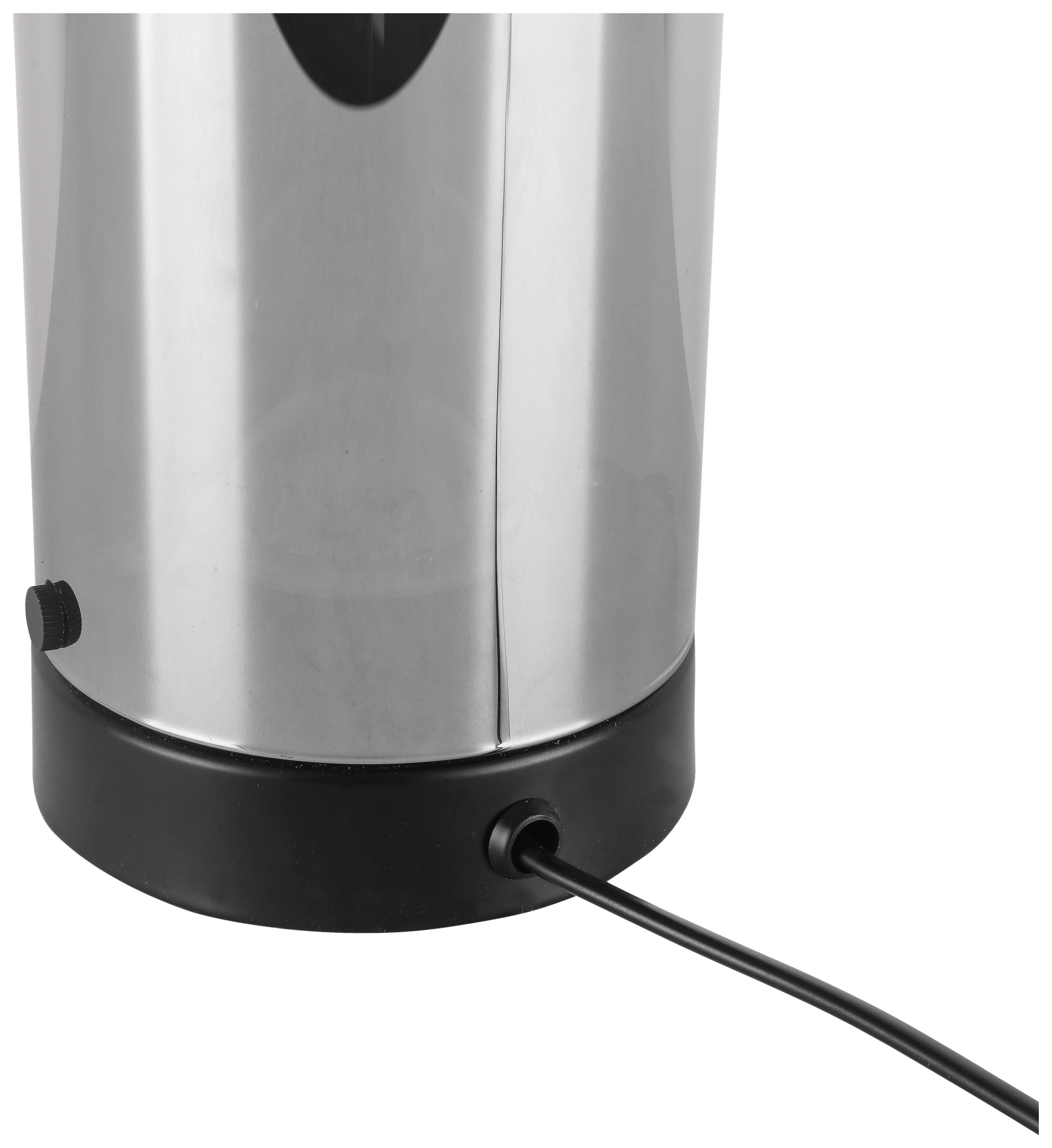 Stolná LED lampa BLOH - čierna/chrómová, Modern, kov/sklo (10/20cm) - Mömax