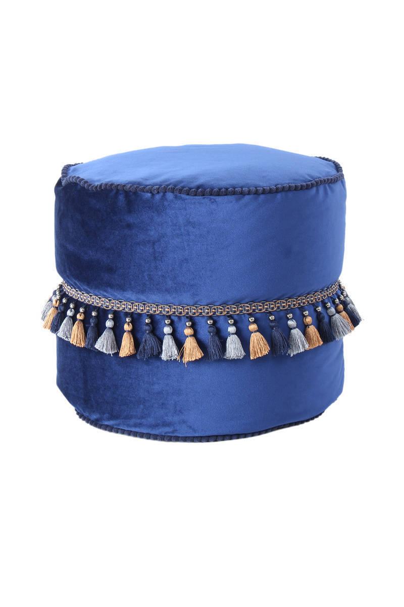 Pouf Taj Mahal Blau Dxh: 45x38 cm mit Reißverschluss