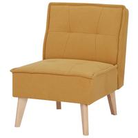 Sessel Elba Gelb B: 60 Cm - Gelb/Naturfarben, Basics, Holz/Textil (60/78/75cm) - MID.YOU