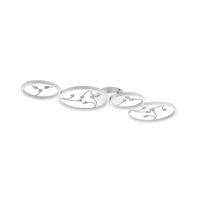 Deckenleuchte L: 95,5 Cm 3 Helligkeitsstufen - Weiß, Design, Metall (95,5/40/6,5cm) - Trio Leuchten
