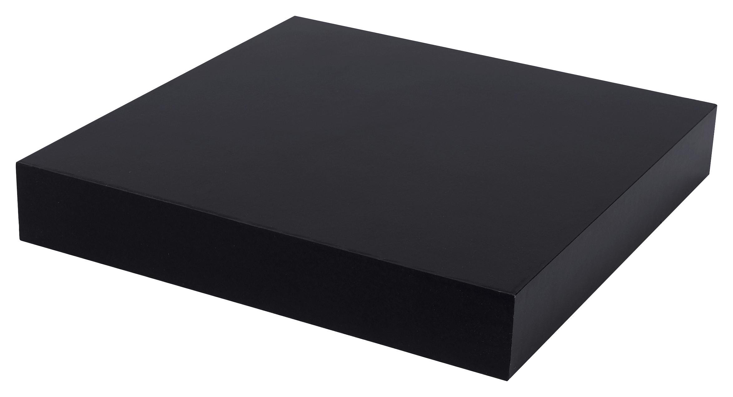 NÁSTENNÁ POLICA ANJA -SB- - čierna, Modern, kompozitné drevo (23,5/3,8/23,5cm) - Mömax