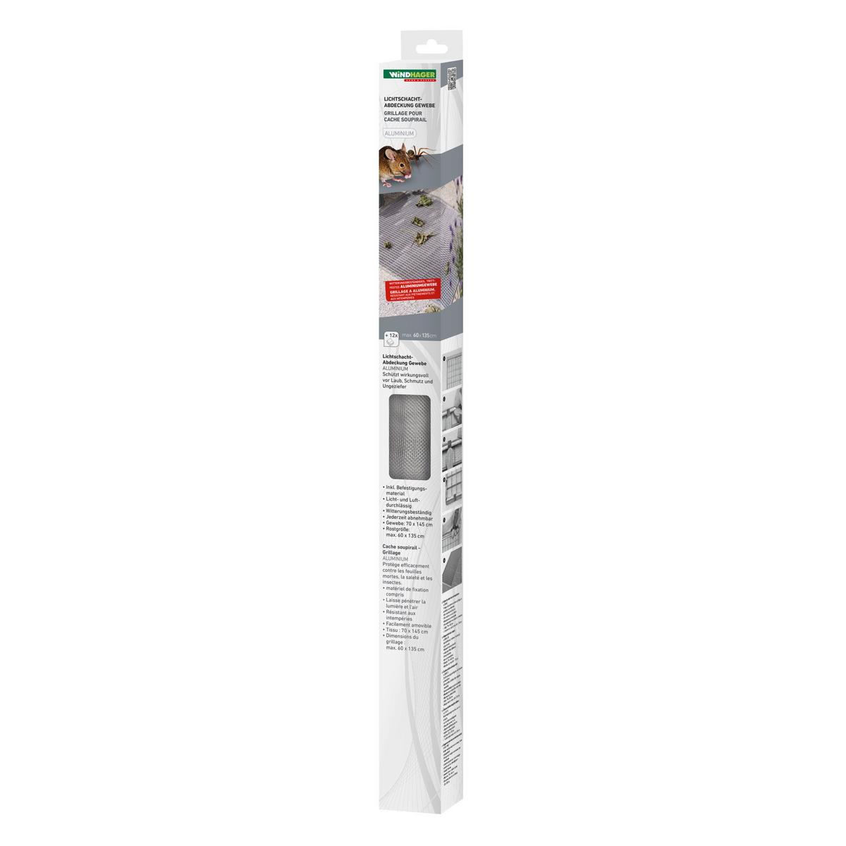 Lichtschachtabdeckung Aluminium trittfest - Basics, Metall (60/135cm)