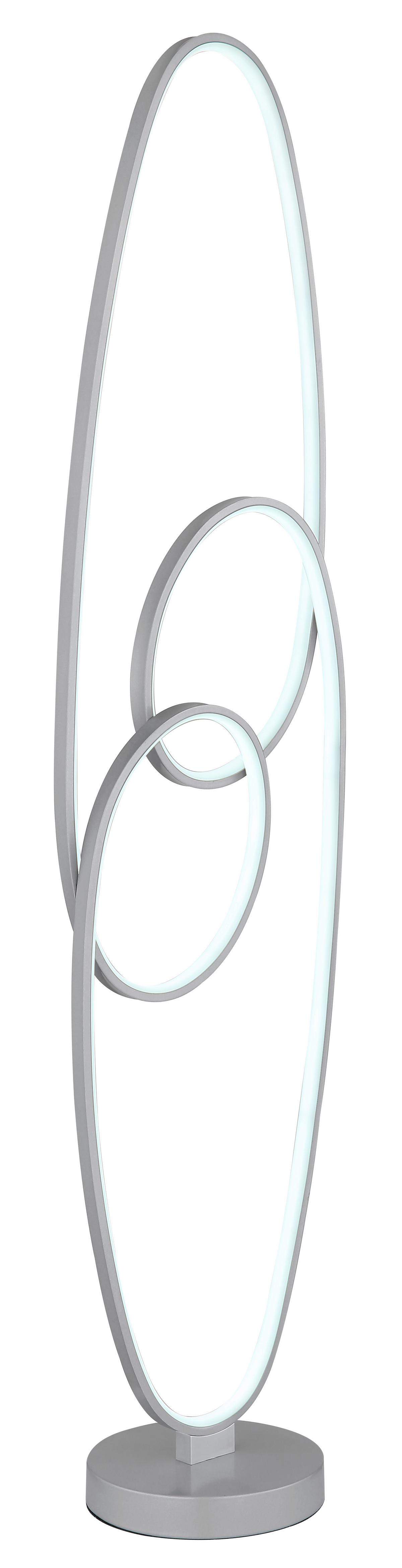 LED-Stehleuchte 67177-36sn - Transparent/Silberfarben, Design, Kunststoff/Metall (29/20/122cm) - Globo