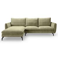 Ecksofa Toronto Grün S: 165x259cm - Schwarz/Grün, Basics, Holz/Textil (165/259cm) - MID.YOU