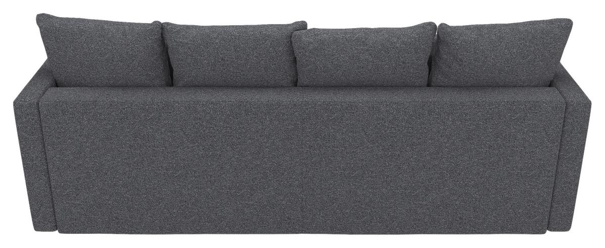 3-Sitzer-Sofa Mit Schlaffunktion Sofia B: 223 cm - Dunkelgrau, Design, Textil (223/96/95cm) - MID.YOU
