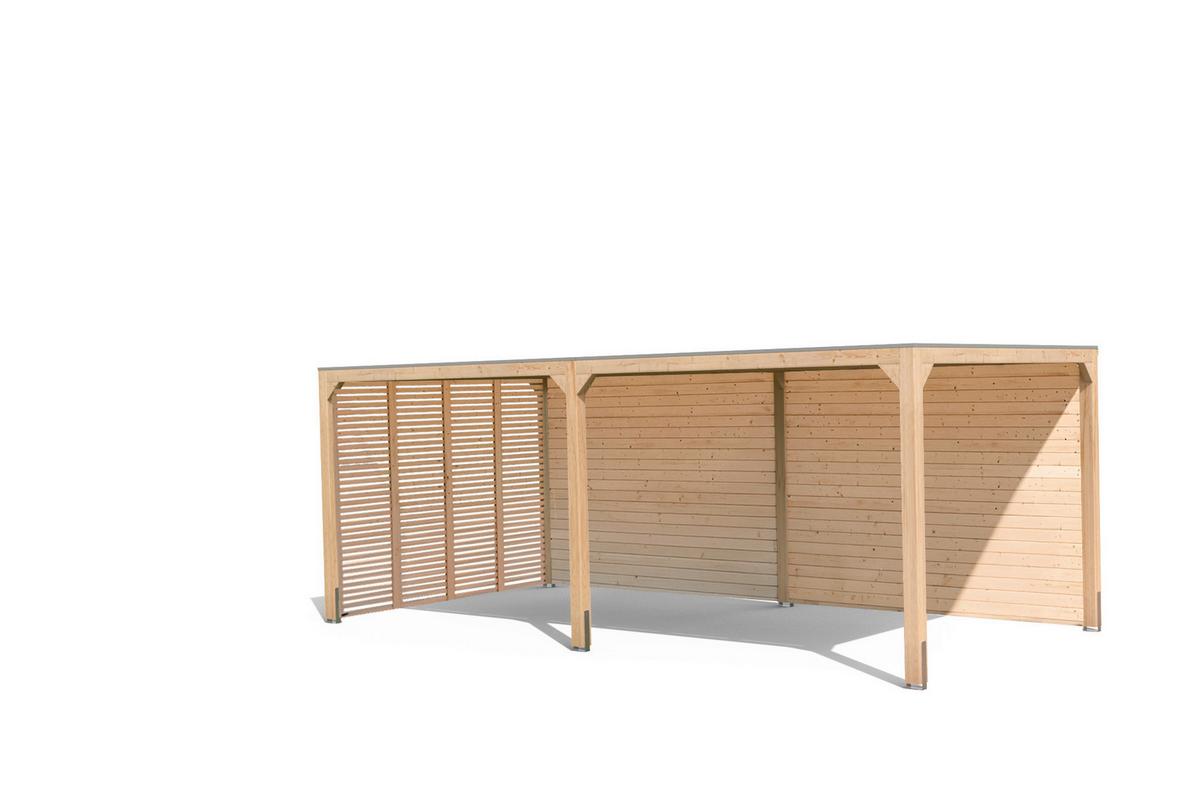 Terrassenüberdachung Creta 40156 CRETA MIT  VERLÄNGERUNG - Fichtefarben, Basics, Holz (320/239/160cm)