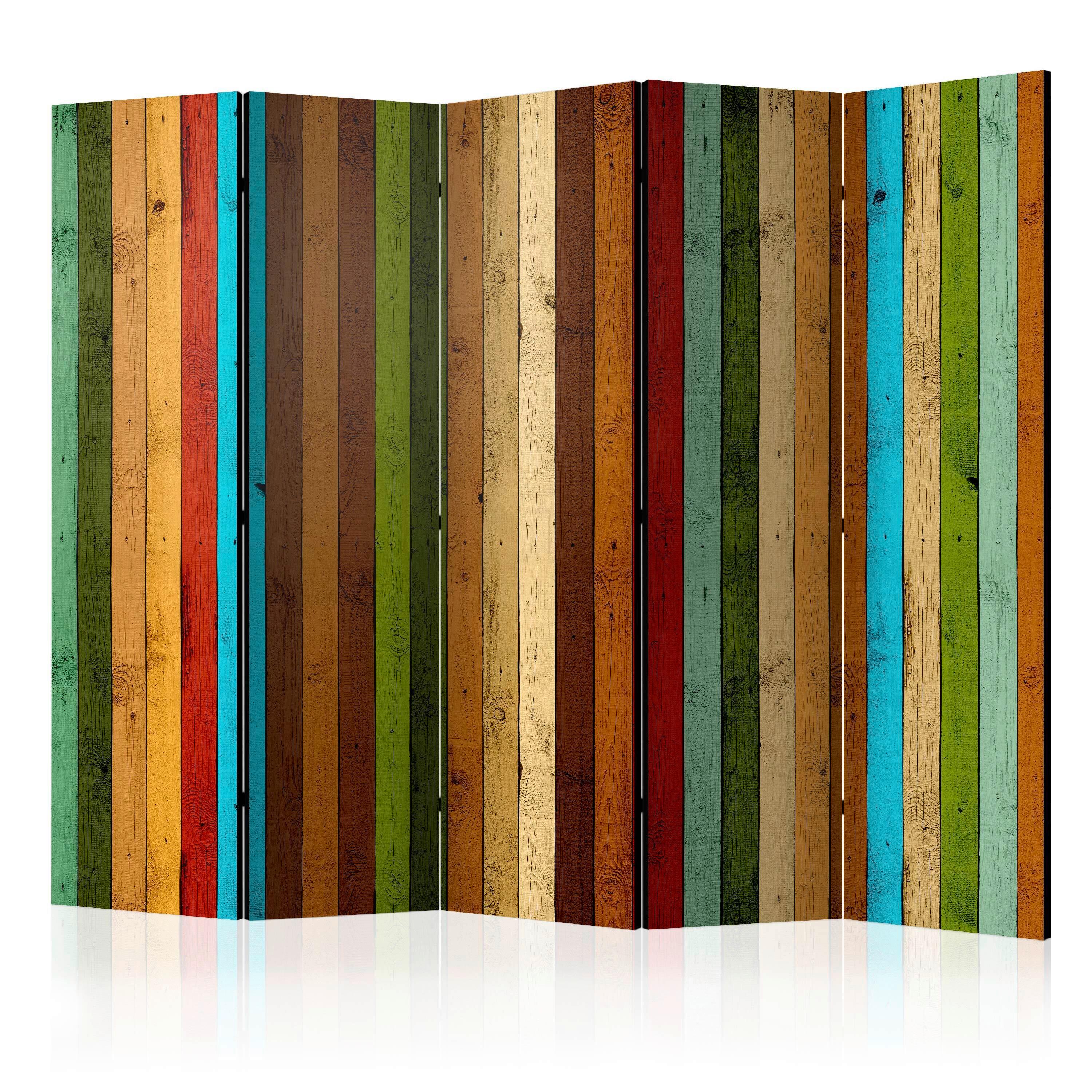 PARAVENT Multicolor B: 225 cm - Multicolor, Basics, Holz/Textil (225/172/3cm) - artgeist