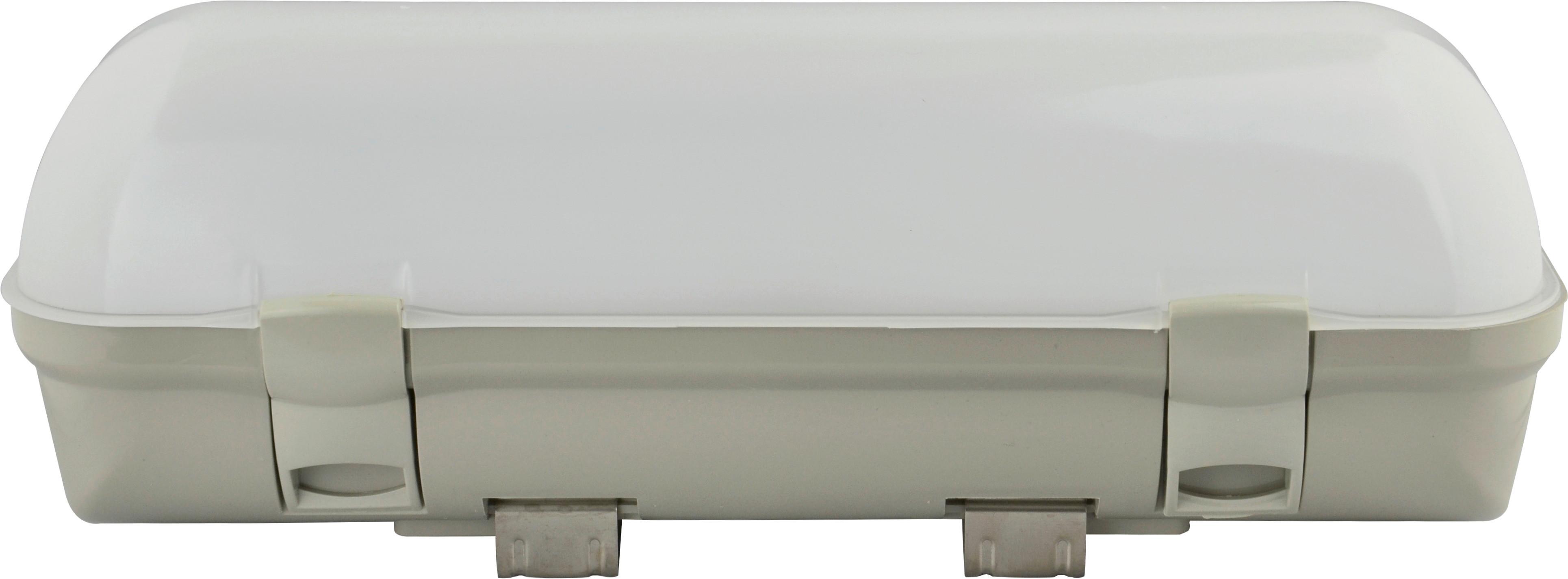 Led-deckenleuchte L: 30 Cm, Mit Bewegungsmelder - Hellgrau, Basics, Kunststoff (30/10,4/10,4cm)