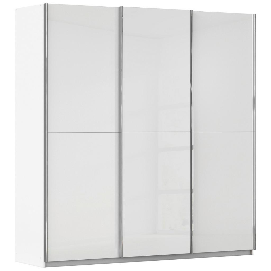 Schwebetürenschrank Mit Glasfront 242cm Fifty, Weiß