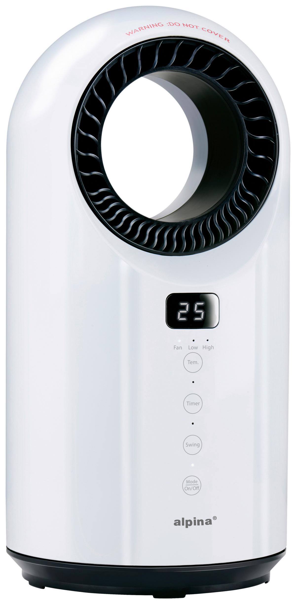 Tischventilator Bladeless Ptc Heater 1000/1500 - Weiß, Basics, Kunststoff (18/36,9/18cm)