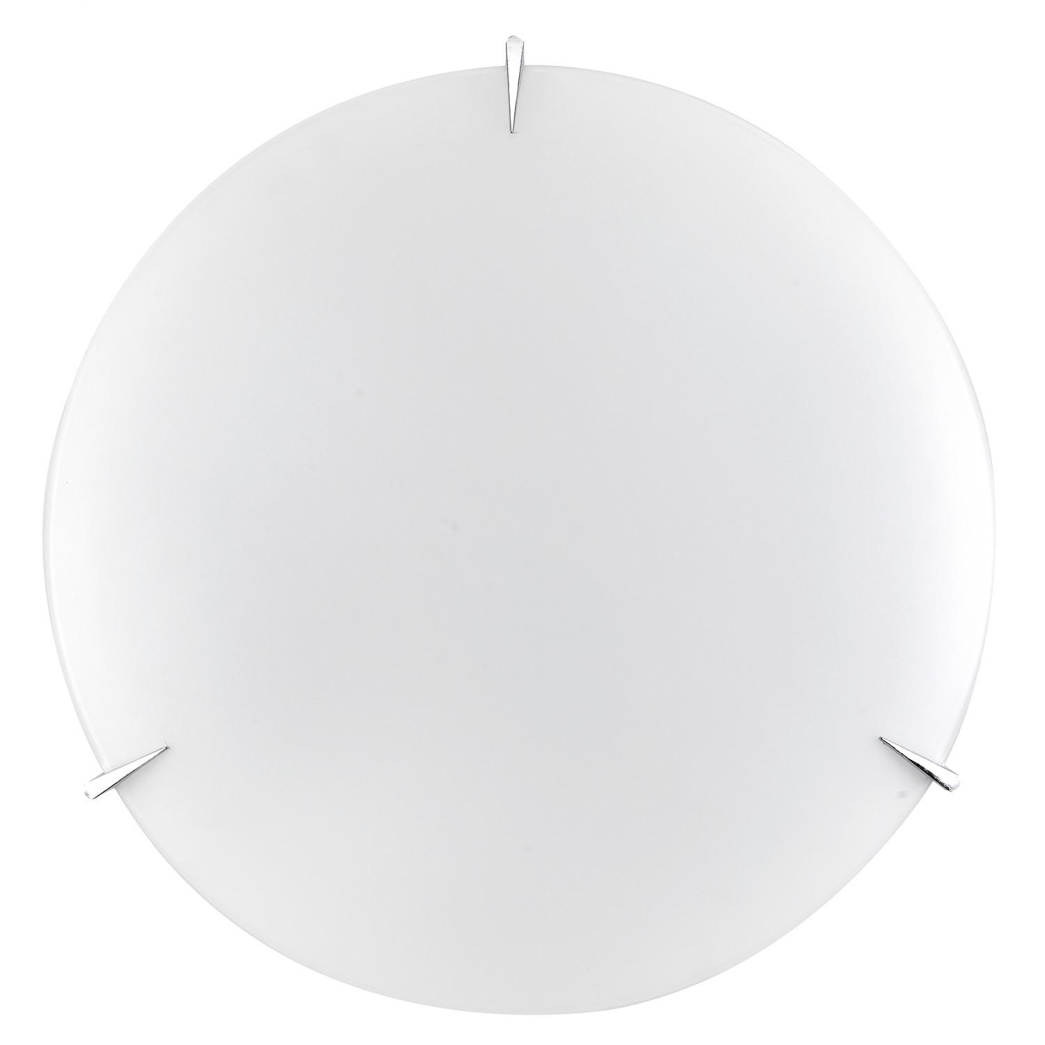 Deckenleuchte Plg Weiß L: 50 Cm - Weiß, KONVENTIONELL, Glas/Metall (50/50/12cm)