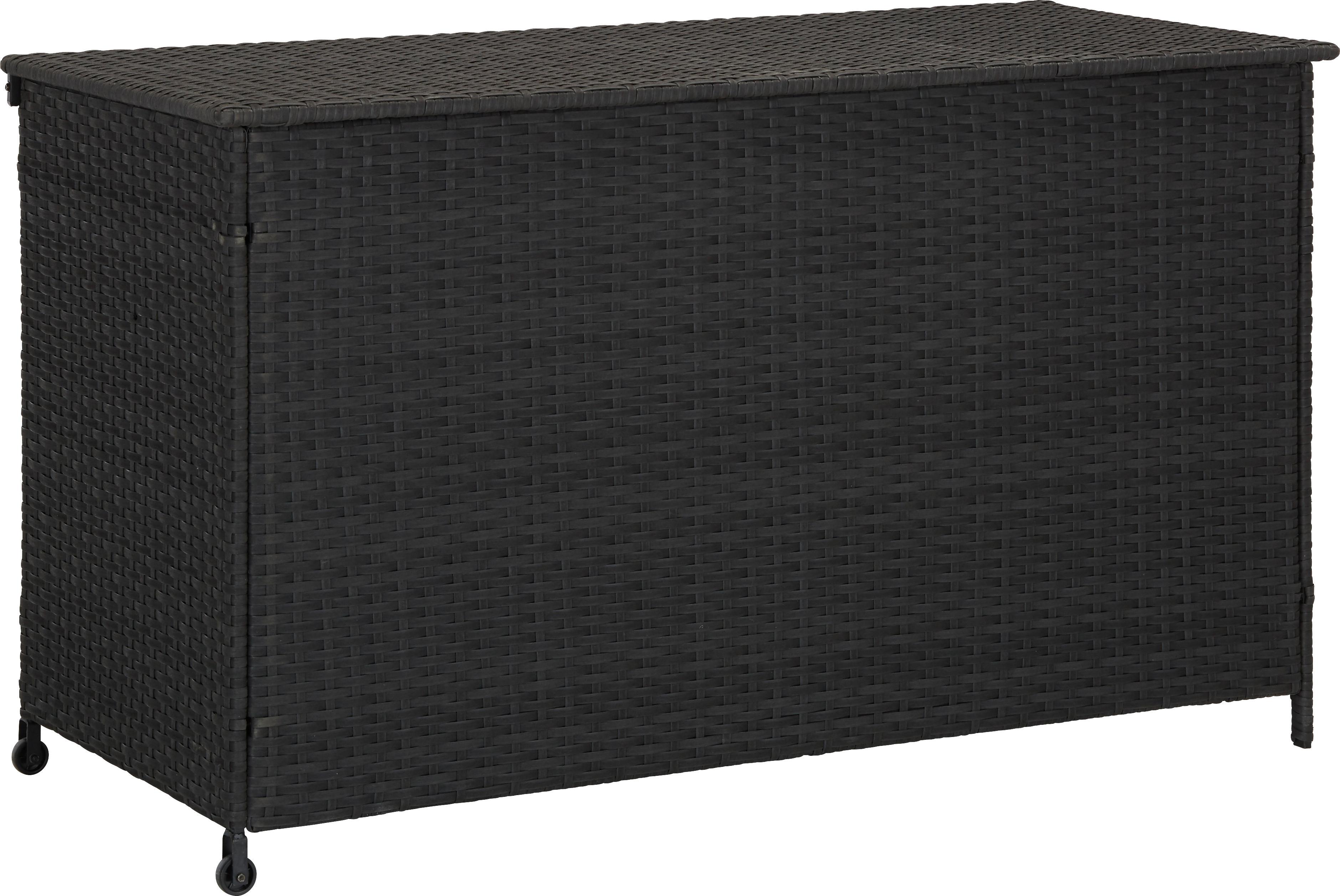 KISSENBOX Romi - Schwarz, KONVENTIONELL, Kunststoff/Metall (166/97/76cm)