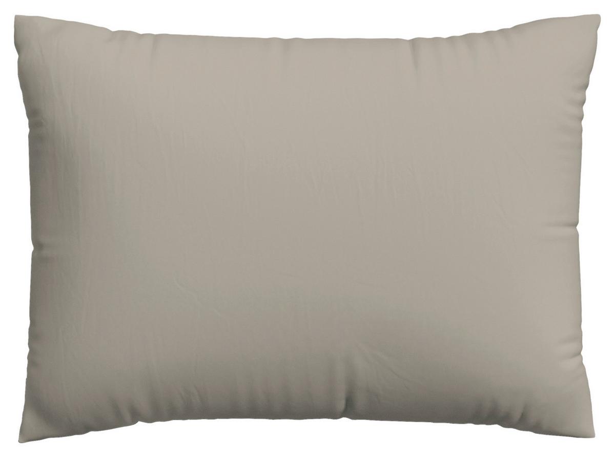 Kopfpolsterbezug Woven Satin - Taupe, Basics, Textil (70/90cm) - Schlafgut