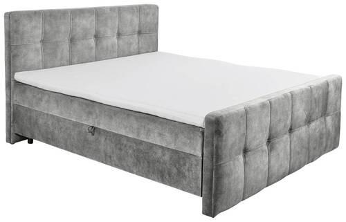 Boxbett Valetta 6 - Schwarz/Grau, MODERN, Holzwerkstoff/Textil (160/200cm) - MID.YOU