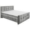 Boxbett Valetta 6 - Schwarz/Grau, MODERN, Holzwerkstoff/Textil (160/200cm) - MID.YOU