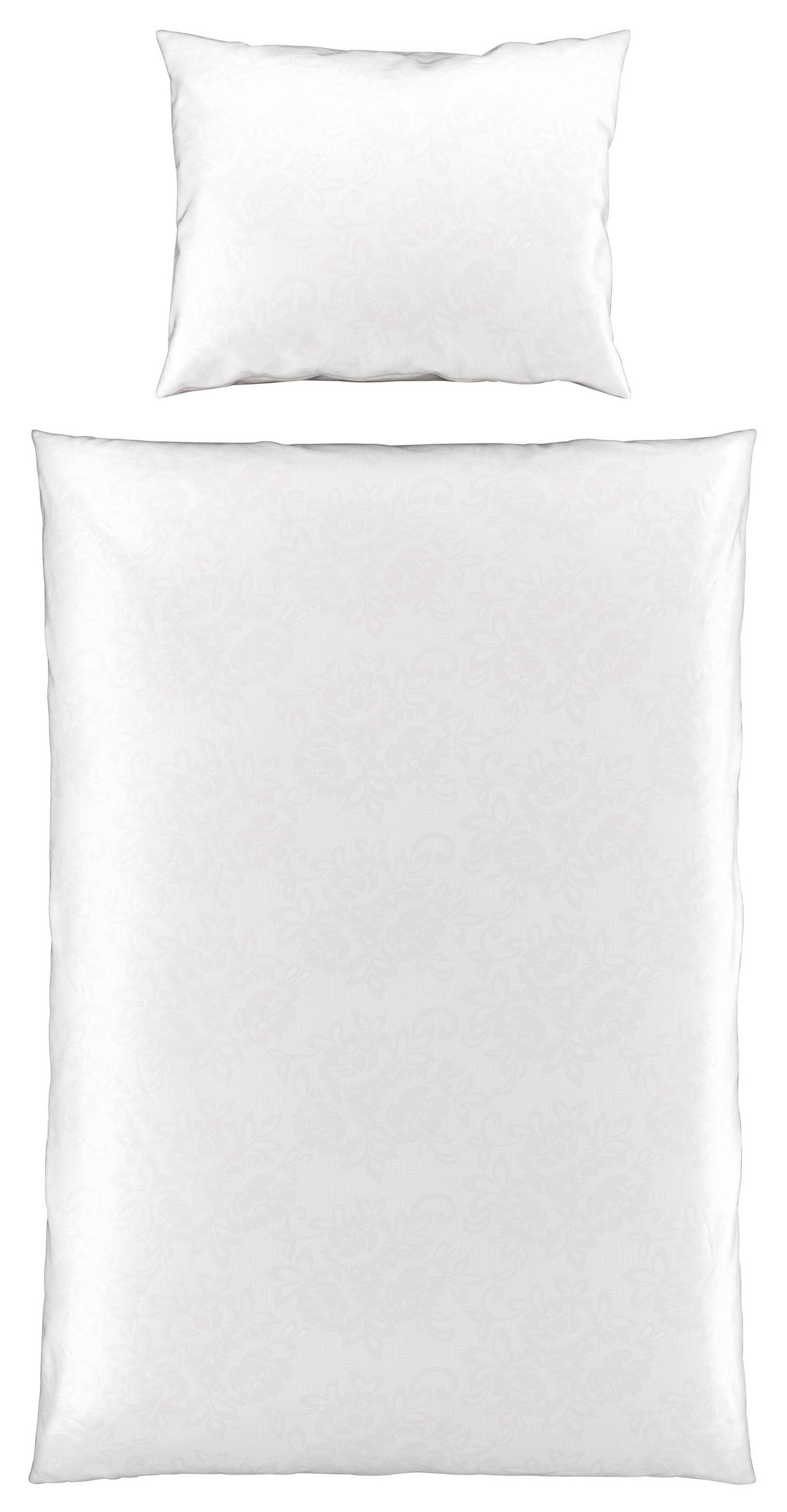 Povlečení Senta, 70/90 140/200cm - bílá, Romantický / Rustikální, textil (140/200cm) - Modern Living